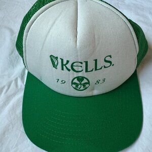 Vintage Kells trucker hat, 1983, green/white, OS, snapback